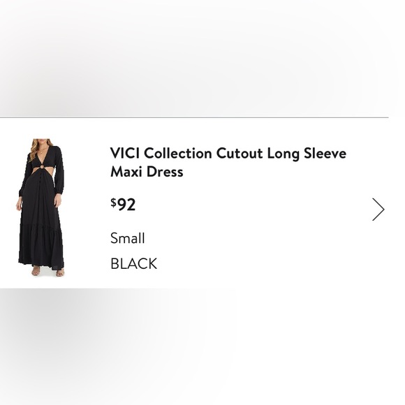 Vici maxi cut out dress size small - Picture 2 of 2